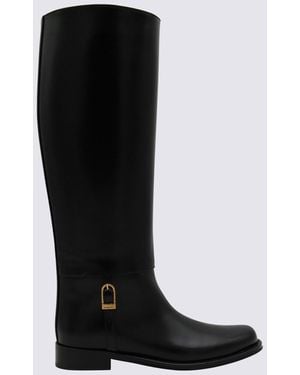 Saint Laurent Horny Leather Boots - Black