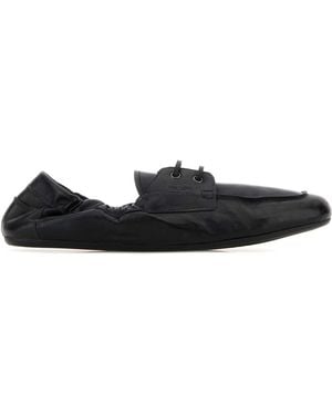 Prada Leather Loafers - Black