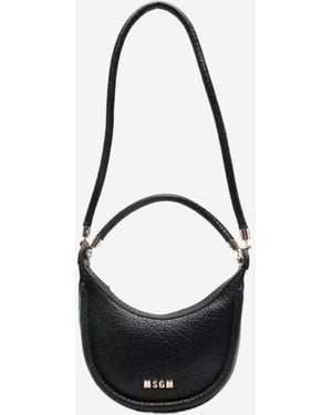 MSGM Shoulder Bag Synthetic Leather - Black