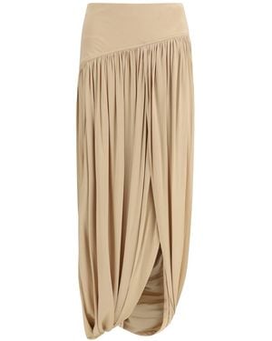 Ferragamo Peplum Skirt - Natural