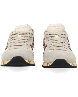 Premiata Sneakers Lucy Leather Polyamide Sneakers - Natural