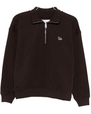 Maison Kitsuné Baby Fox Cotton Sweatshirt - Black