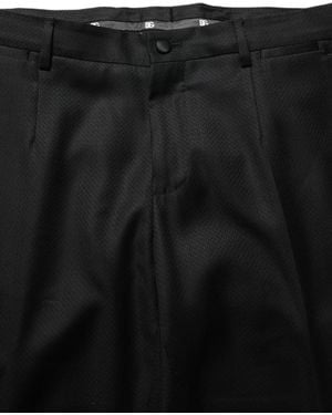 Dolce & Gabbana Wool Slim Fit Formal 2 Piece Suit - Black