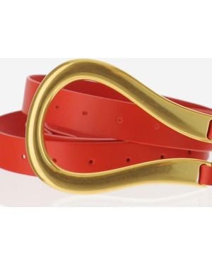 Bottega Veneta Belt Calfskin - Red
