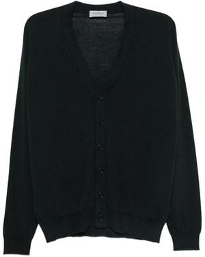 John Smedley Bradrick V-Neck Button-Up Cardigan - Black