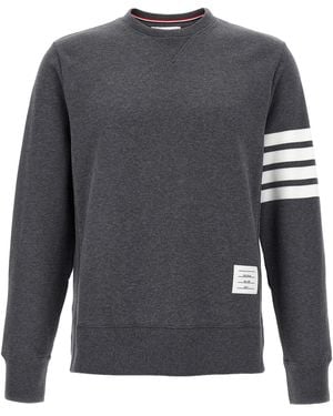 Thom Browne Classic Loopback -Bar Sweatshirt - Grey