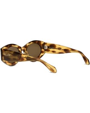 Alaïa Oval Sunglasses Acetate Wallets & Purses - Brown