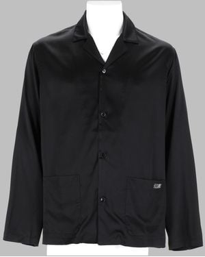 MM6 by Maison Margiela Silk Pajama Shirt Elastane Underwear - Black