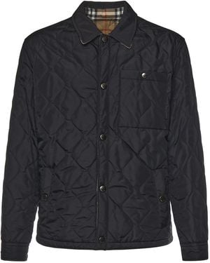 Burberry Reversible Quilted Nylon Shirt - Blue
