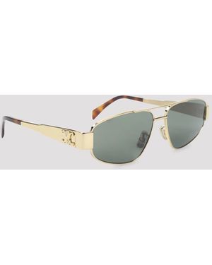 Celine Triomphe Metal 03 Sunglasses Acetate Glasses - Metallic