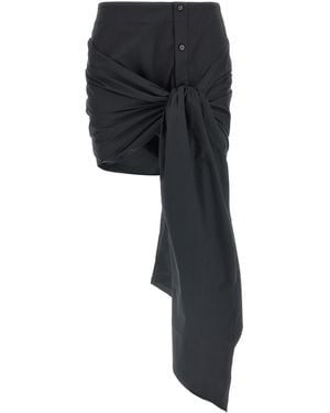 The Attico Bow Skirt - Black