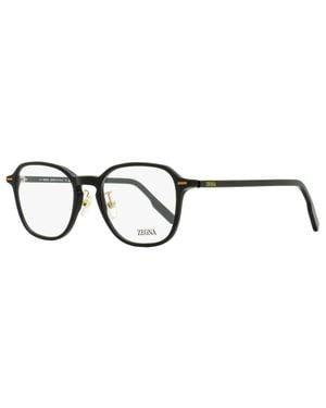 ZEGNA Modern Square Eyeglasses Ez5255-H 001 52Mm Plastic (Acetate) - Black