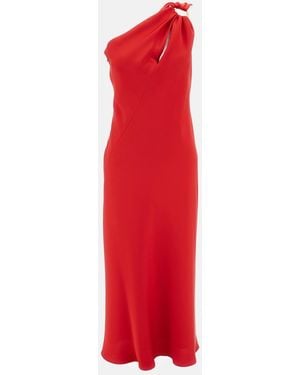 Max Mara One-Shoulder Dress - Red