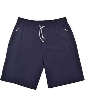 Brunello Cucinelli Cobalt Tailored Gym Shorts, Size X-Small - Blue