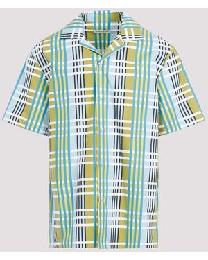 Lanvin Printed Bowling Shirt Cotton - Blue