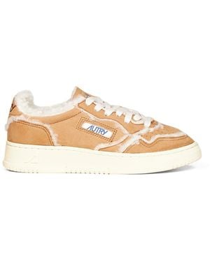 Autry Sneakers Medalist Low Cognac Suede Sheep Sneakers - Natural