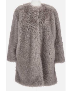 Max Mara Fur Coat - Grey