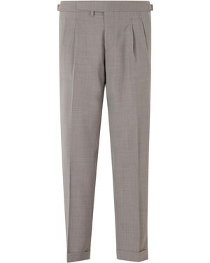BRIGLIA Pant Doppia Pinces Fresco Lana Vergine Poliestere Pantaloni - Grey