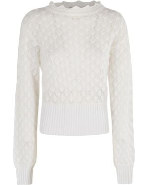 Blumarine Crew Neck Knit - White
