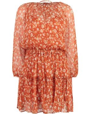 Zamattio Riviera Silk Mini Dress - Orange