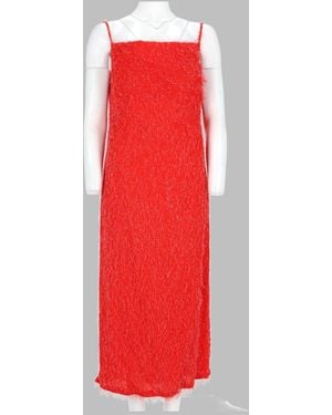 Bottega Veneta Fil Coupé Rayon Dress - Red
