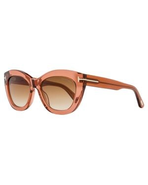 Tom Ford Linda-02 Butterfly Sunglasses Tf1285 42F 53Mm Ft1285 Plastic (Acetate) - Black