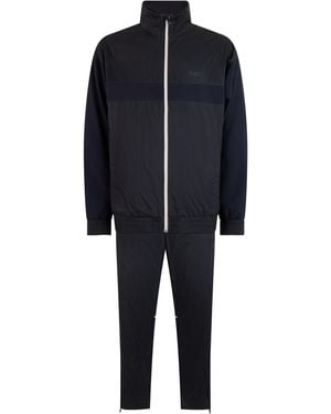 BOSS Jumpsuit With Zip And High Collar Polyester Sweatshirts - Blue