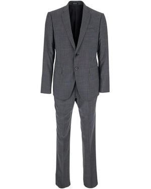 Emporio Armani Suit With Slim Fit Jacket And Pants - Gray