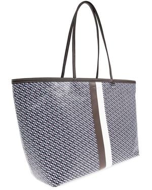 Tory Burch The Racer Logo Tote Bag - Blue