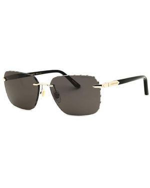 Chopard Sunglasses Rectangle Rimless, Rose Frame And Polar Lens Schg62300P - Brown
