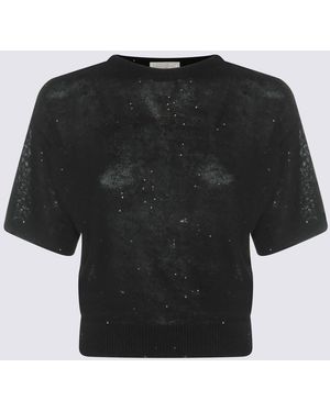 Antonelli Linen Cotton Blend Knitwear - Black