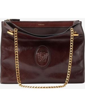 Versace Shoulder Bag Cabine Leather - Purple