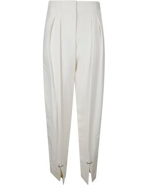 Mugler Viscose Wool Blend Trousers - White