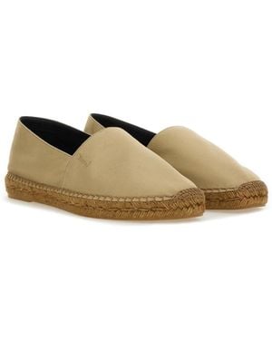 Saint Laurent Espadrille Cotton Gabardine Shoe - Natural