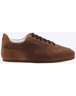 Moschino Leather Trainers - Brown