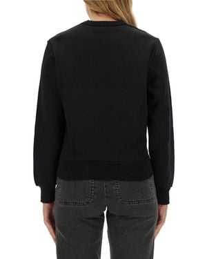 A.P.C. Logo Sweatshirt Cotton Sweatshirts - Black