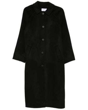 The Dynamis Studio Raglan-Sleeve Button-Down Coat - Black