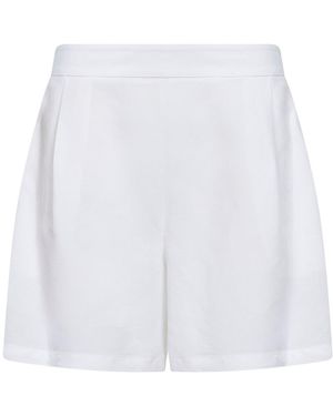 Blanca Vita Viscose And Linen Pinxy Shorts - White