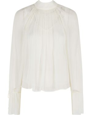 STAUD Roux Top Viscosa - White