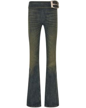 Balenciaga 'Bootcut Buckle' Jeans - Gray