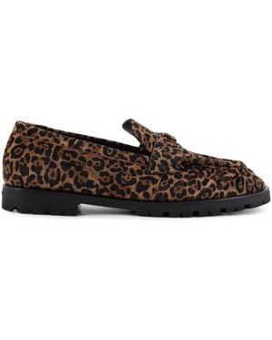Pinko Nora Suede Loafers - Brown