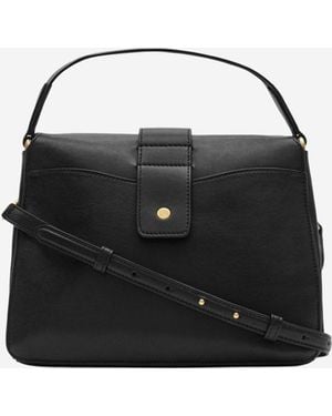 Burberry Leather Shoulder Bag Small Rider - Black