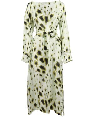 Le Sarte Pettegole Patterned Dress - White