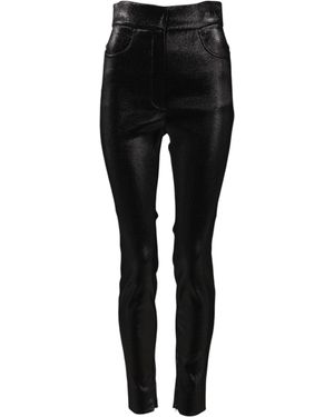 Dolce & Gabbana Shiny Slim Trousers - Black