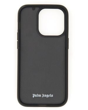 Palm Angels Monogram 14 Pro Iphone Case in Black for Men | Lyst