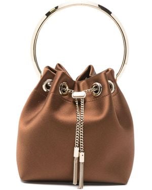 Jimmy Choo Bon Bon Leather Bucket Bag - Brown