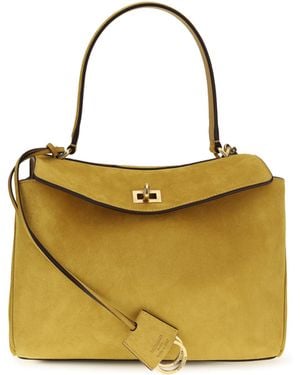 Balenciaga Small Rodeo Handbag Calf Leather Bos Taurus Handbags - Metallic