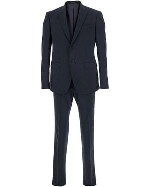 Emporio Armani Giacca Monopetto Pantalone Ventre Piatto - Blue