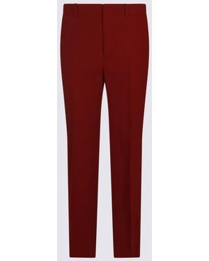 Gucci Ancora Wool Pants - Red