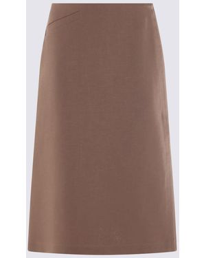 Fendi Antique Linen Skirt - Brown